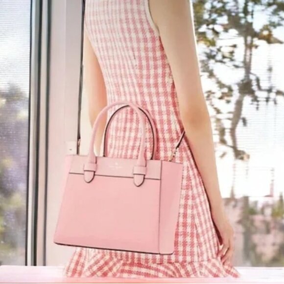 Kate Spade RARE Melanie Satchel In Bright Carnation - Picture 1 of 15